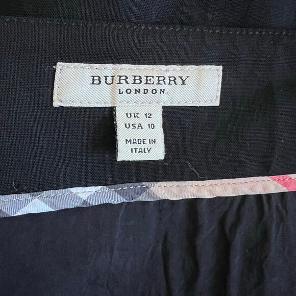 BURBERRY WOOL BLEND LINED PENCIL SKIRT MADE IN ITALY BLACK SIZE 10 LIGHTWEIGHT - Picture 12 of 15